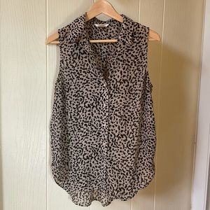 Leopard print top, size 6